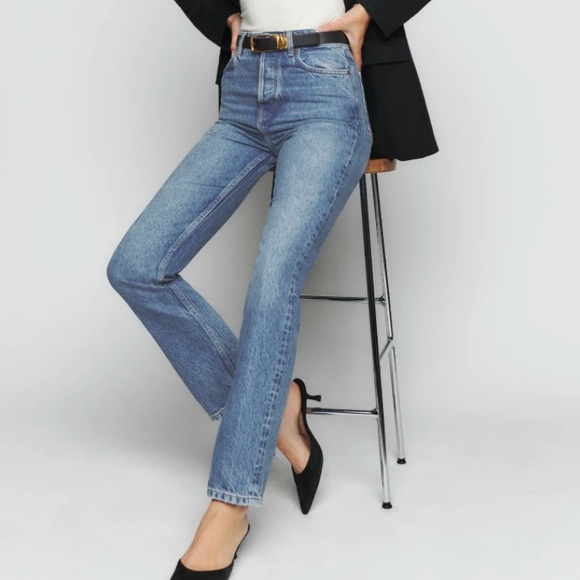 Reformation Cynthia High Waisted Straight Leg Jeans - Picture 10 of 11